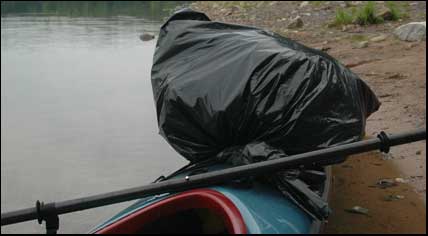 knapweed bag on kayak